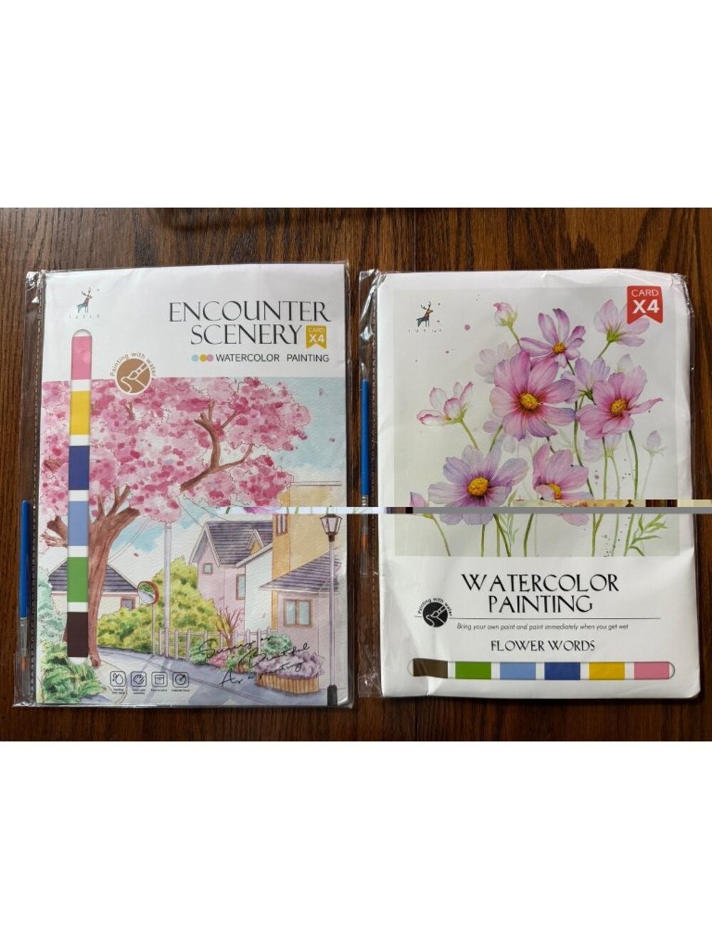 Yuelu Encounter Scenery & Flower Words Watercolor‎ Painting Sets